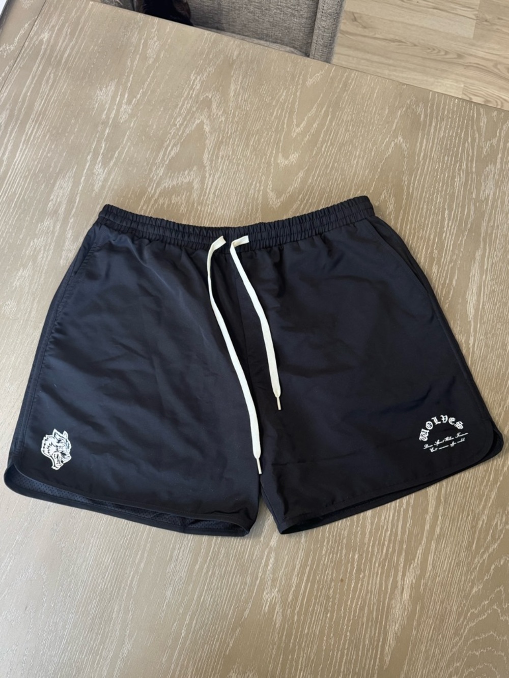 Darc Sport Black Athletic Shorts with White Drawstring